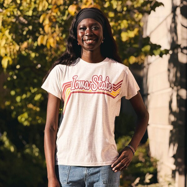 Concepts Sport Women's Iowa State Light Gray FA26 Short Sleeve T-Shirt